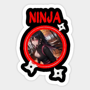 Ninja Target Love Cute Anime Girl Sticker